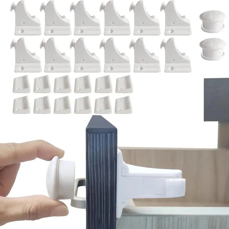 Magnetic Child Safety Lock Limiter Children Protection Baby Safety Lock Invisible Lock Kids Security Drawer Latch Cabinet Door
