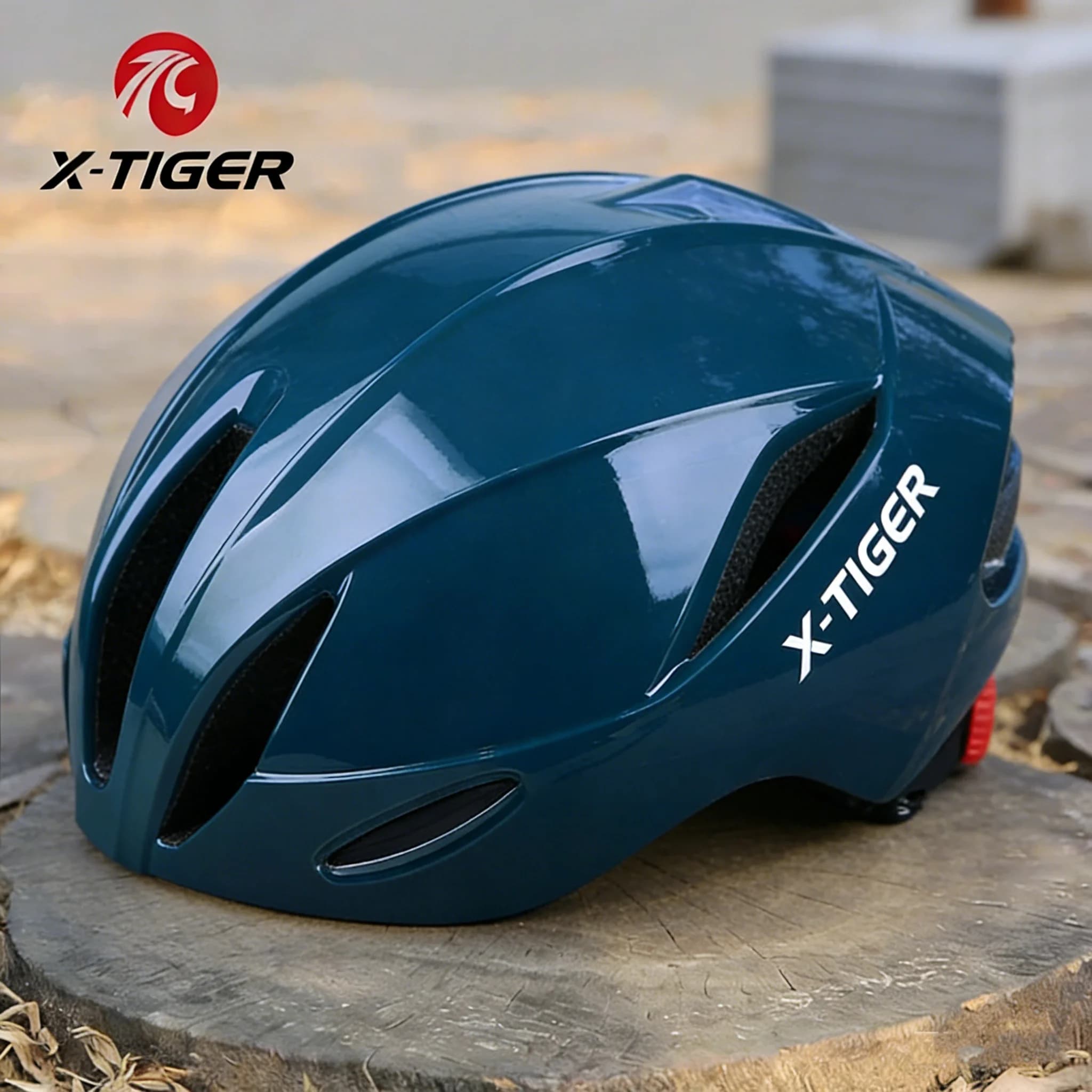 X-TIGER Casco da ciclismo traspirante Protezione a 3 strati 13 prese d'aria Velcro Casco da bici da strada di montagna 58-61 cm Testa Accessori per biciclette