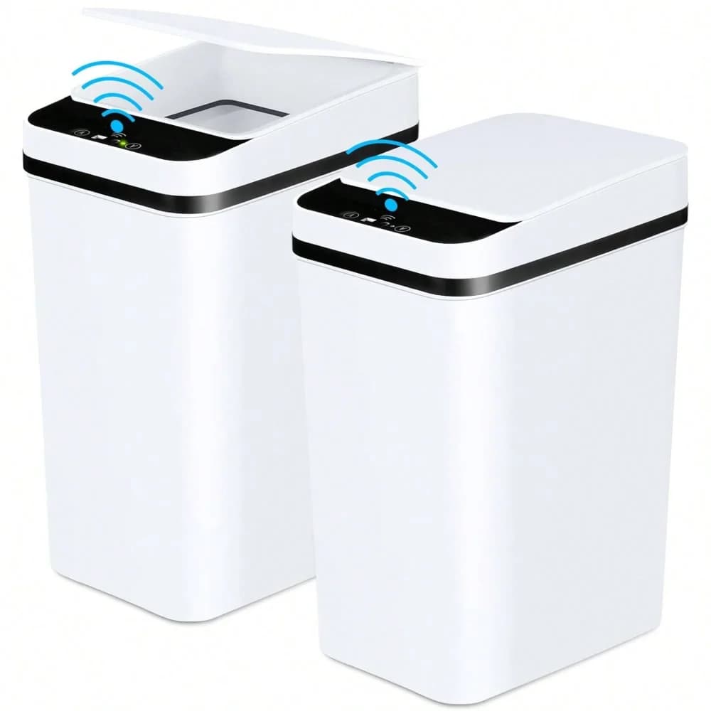 Bathroom Trash Can, Compact And Durable Wastebasket With Built-In Handles, Easy To Clean, Rustproof