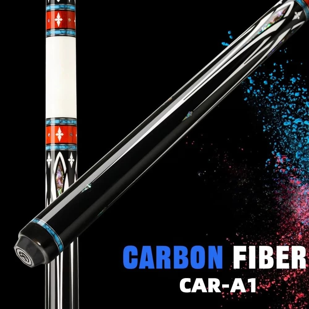 Stecca da biliardo con giunto a perno radiale AK-A1 da biliardo in fibra di carbonio con albero di energia al carbonio 3/8 * 8