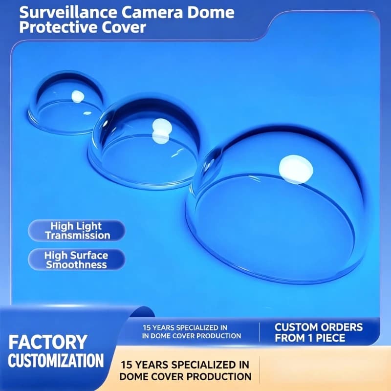 Custom K9 Optical Glass Dome Lens Hemisphere Protective Cover for Camera CCTV Security Sensor Waterproof Dome