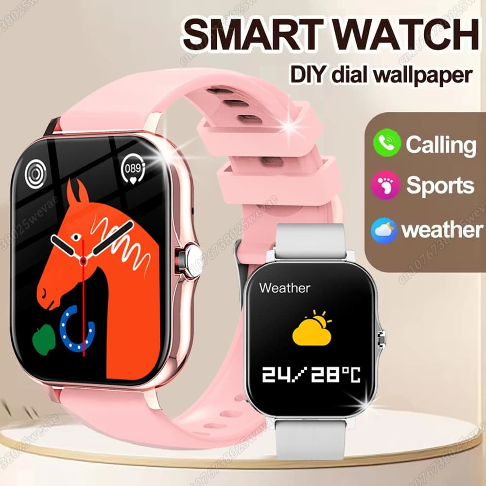 2025 Full Touch Screen Bluetooth Smart Watch IP67 Riproduzione musicale impermeabile Contapassi Monitor del sonno Smartwatch Versione globale