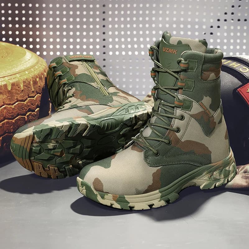 Stivali tattici mimetici da uomo Scarpe antinfortunistiche da lavoro impermeabili nel deserto da uomo Scarpe da alpinismo Stivaletti Scarpe da trekking all'aperto