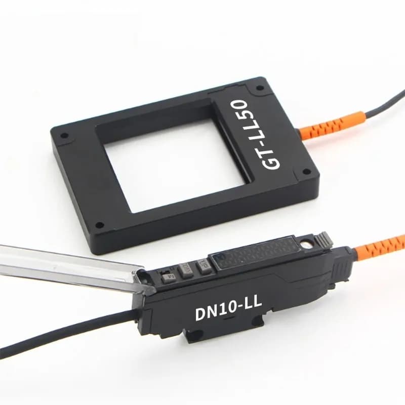 Window Type Fiber Optic Photoelectric Sensor, 12-24V DC, 20/50/120mm Aperture for Blanking Detection