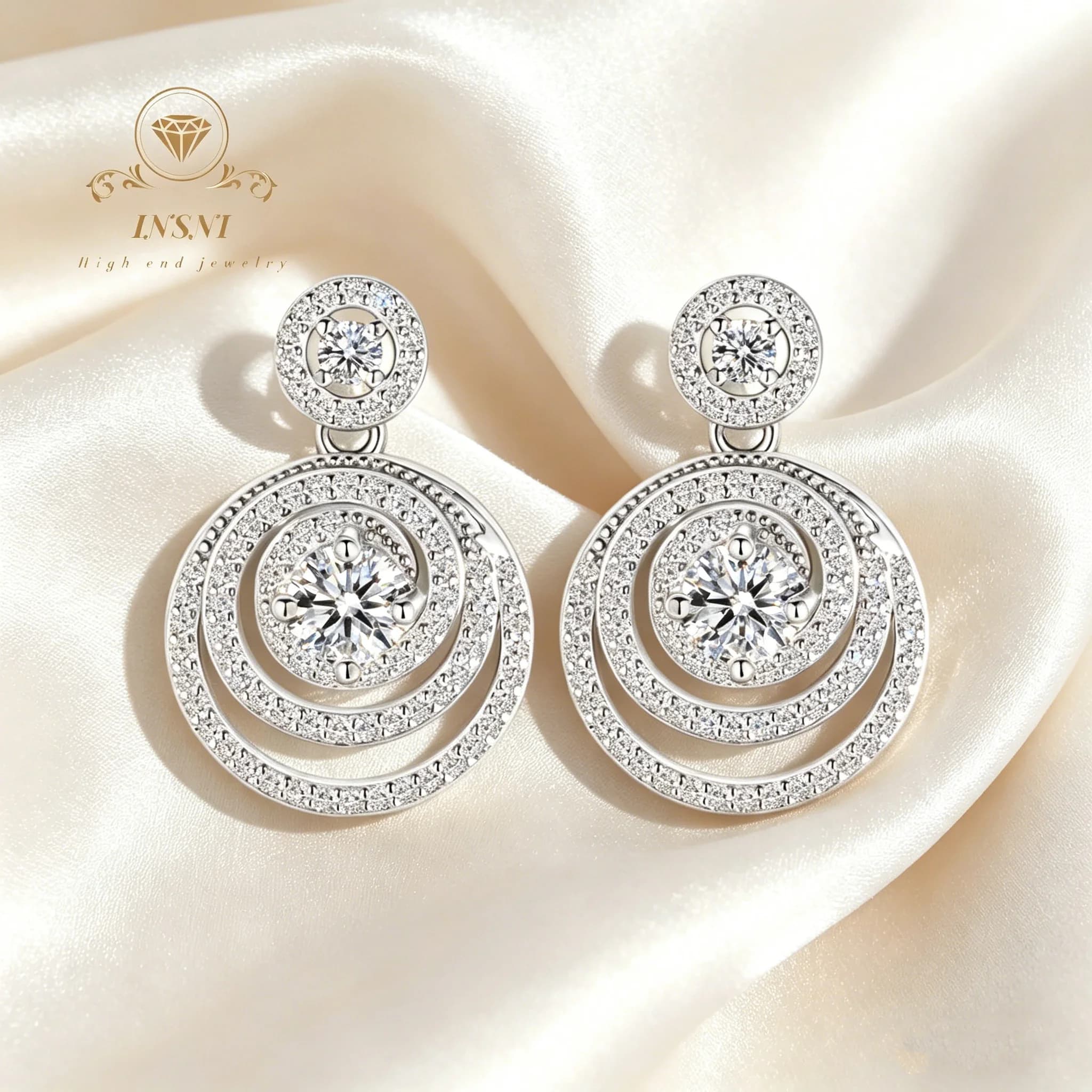 Orecchini a Cerchio Rotondi Hip-Hop in Argento S925 da 0,5 Carati, Unisex, Stile Americano, Moissanite Colore D Certificata con Regalo Gratuito per Donne
