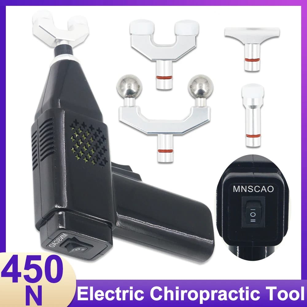 Electric Chiropractic Adjusting Tools Shoulder Back Pain Relieve Instrument 450N Impulse Therapy Massage Spine Correction Gun