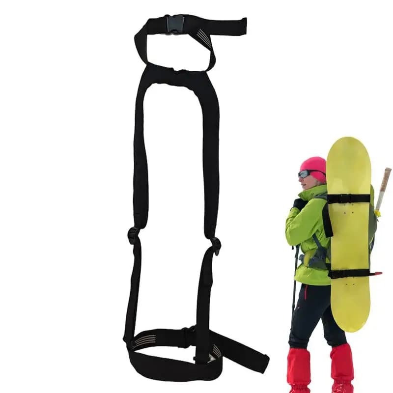 Cinghie da sci per il trasporto Cinghia porta sci regolabile Guinzagli da snowboard Cavo per snowboard Cinghia di legatura Accessori per sci all'aperto
