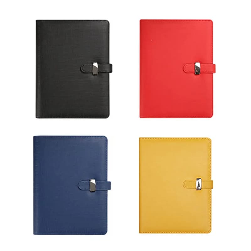 A5 Detachable Ring Binder Notebook PU Leather Cover Loose-leaf Journal with Refillable Inner Pages for Office School