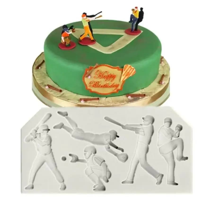 1 Pcs Sport Baseball Golf Soccer Cake Molds Rugby Football Fondant Chocolate Mold Baking Tool For The Kitchen Baking Decoration