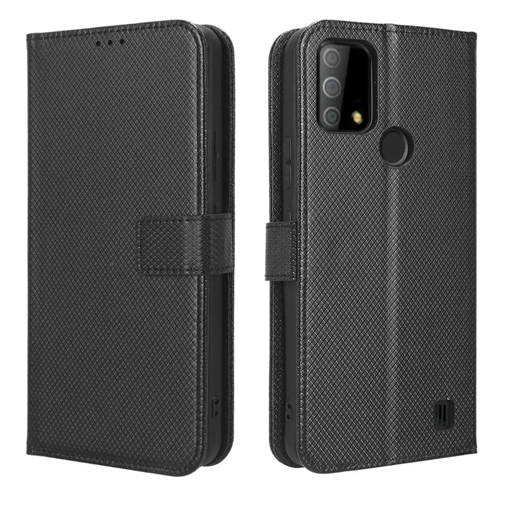 Per Vodafone Smart V22 Custodia a portafoglio di lusso in pelle PU con motivo a diamante e funzione stand per Vodafone Smart V22 V 22