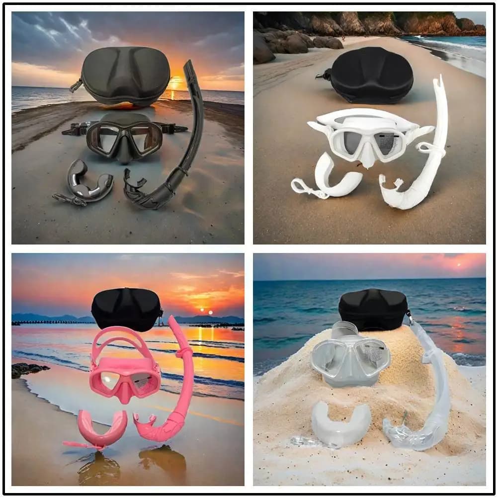 Professional scuba diving mask Breathing Tube snorkeling equipment suit adult silicone skirt goggles swimming equipment