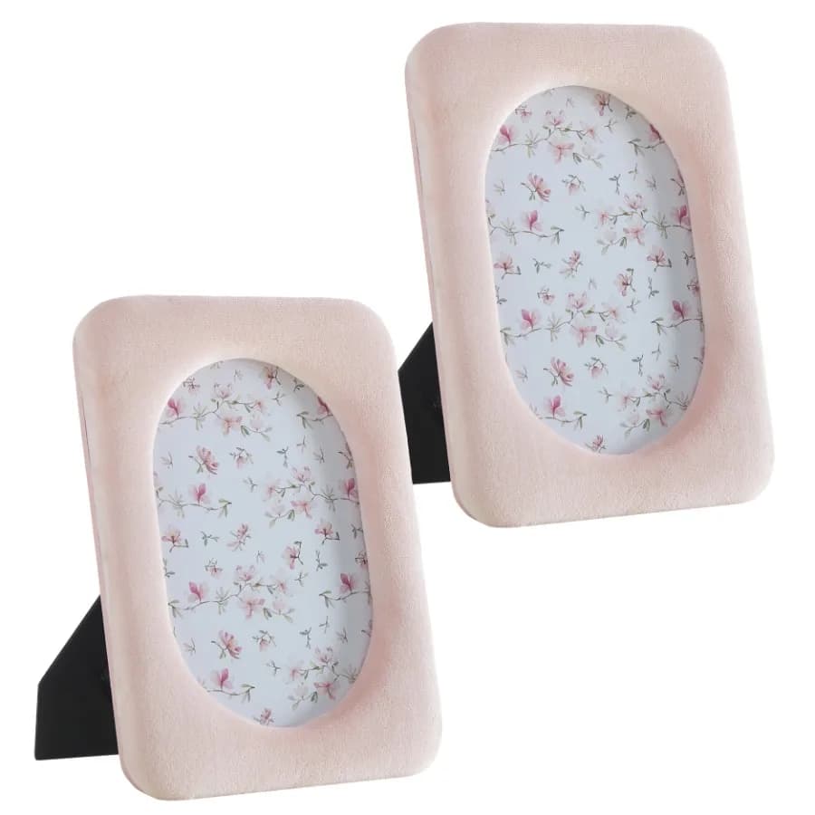 Velvet Picture Frame 2-Pack Blush Pink 5" x 7"