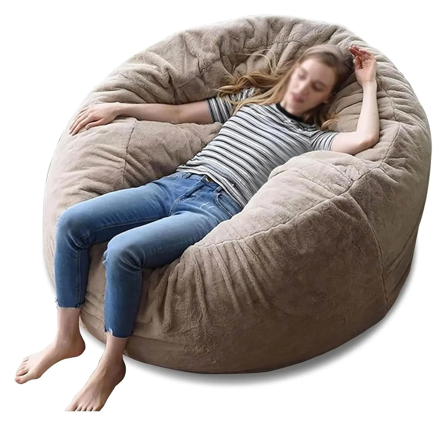 Bed Sofa Cover, Plush Cover for Adult Sacco Armchairs (Senza Imbottitura) for Bedroom, Sleeping Room, Living Room, Customizable