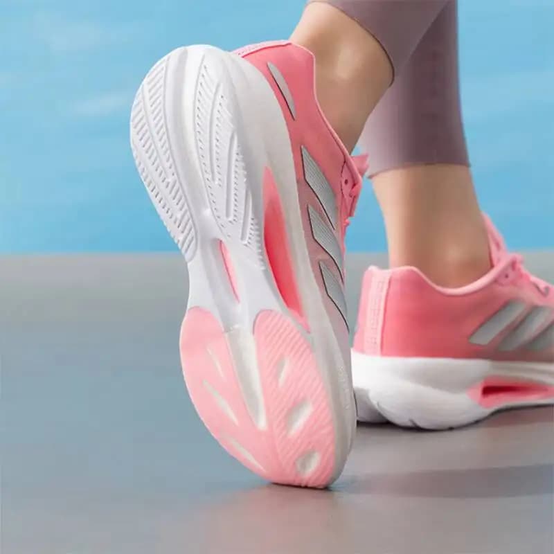 Popular Adidas Gradient Pink White Cushion Running Shoes Breathable Mesh Shock Absorbing Women Athletic Sneakers KJ2763