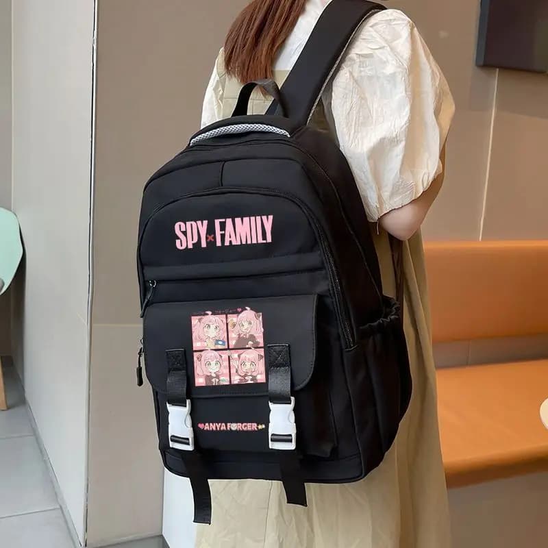 SPY FAMILY Anya Forger Anime Cartoon Carino Itabag 2D Zaino Scolastico Giapponese Unisex per Computer e Viaggi, Idea Regalo