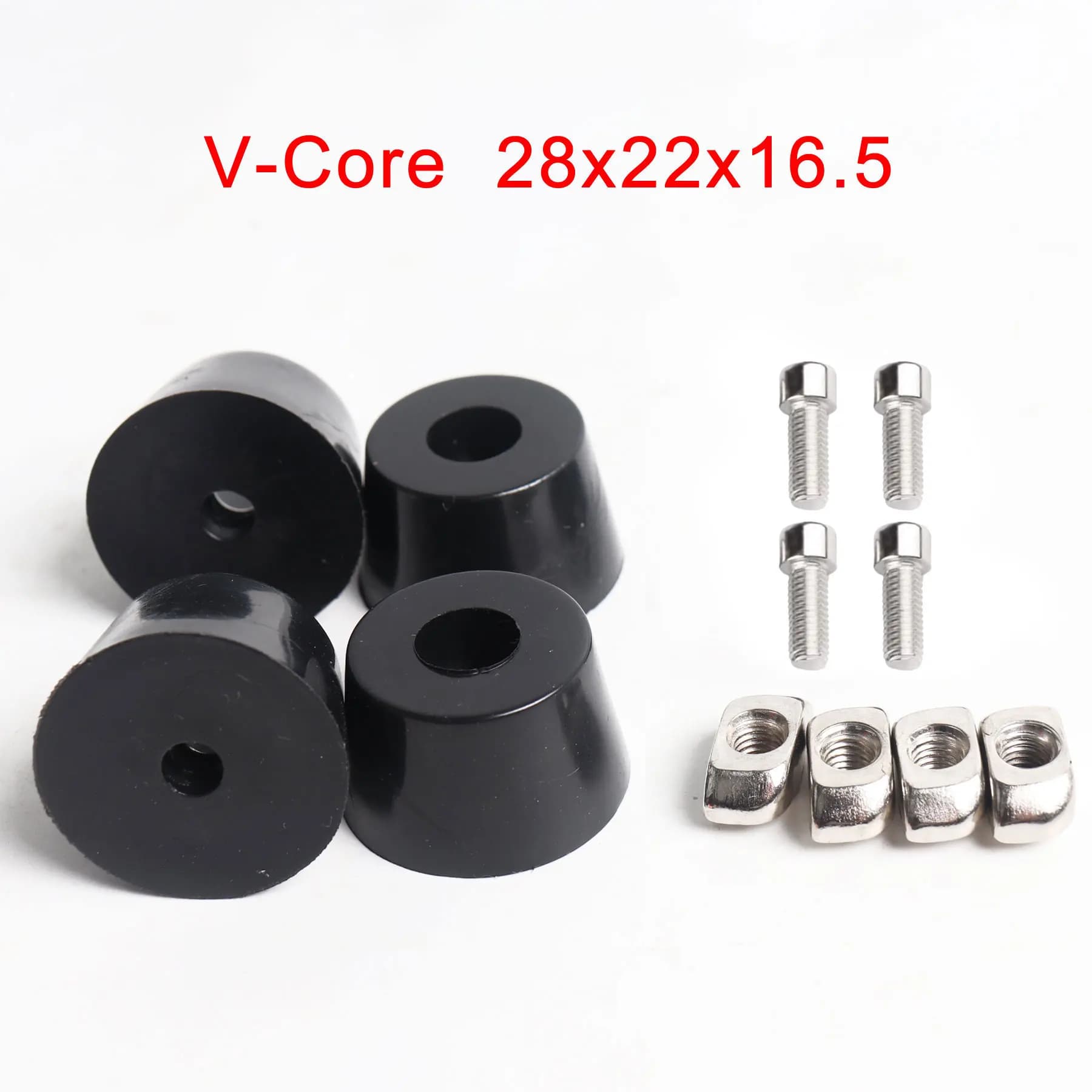 Blurolls V Core 3.1 pins for 3D printer 28*22*16.5mm rubber feet with screw T nut for V-Core 3.1 VCore 5mm hole