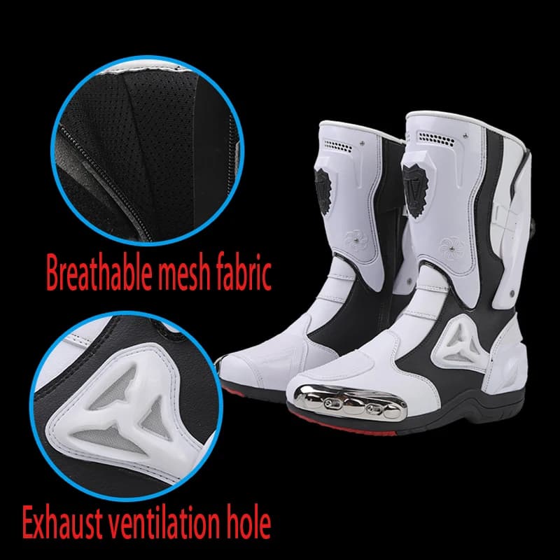 Stivali da moto Scarpe da corsa fuoristrada Stivali da mountain bike impermeabili professionali da moto alti antiscivolo creativi