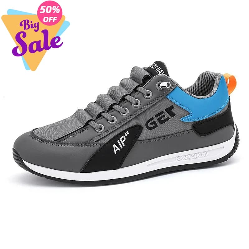 Scarpe da Corsa Casual da Uomo Estate 2026, Sneakers Versatili Basse con Lacci, Traspiranti in Pelle PU, Comode con Tacco Piatto, alla Moda