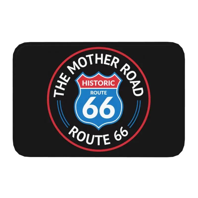 Custom The Mother Road Toute 66 Zerbino Anti-slip Mat Kitchen Bathroom Garage Carpet 40 * 60 cm