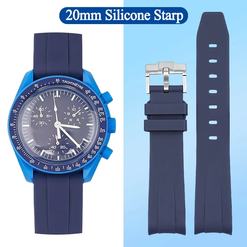 20mm Silicone Watch Band Omega X Swatch MoonSwatch Watch Strap Bracelet Men Women Diving Sport Watch Accessories Wristband