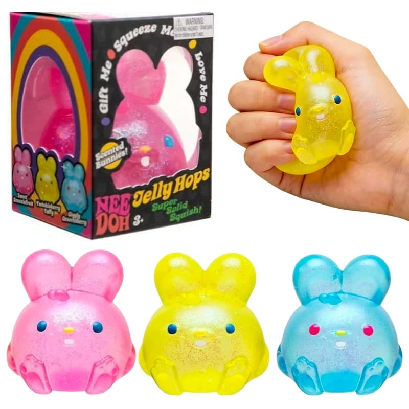 Giocattolo Antistress Jelly Rabbit, Coniglio Simulato in TPR da Stringere, Giocattolo Antistress per Adulti e Bambini, Decorazione per la Casa