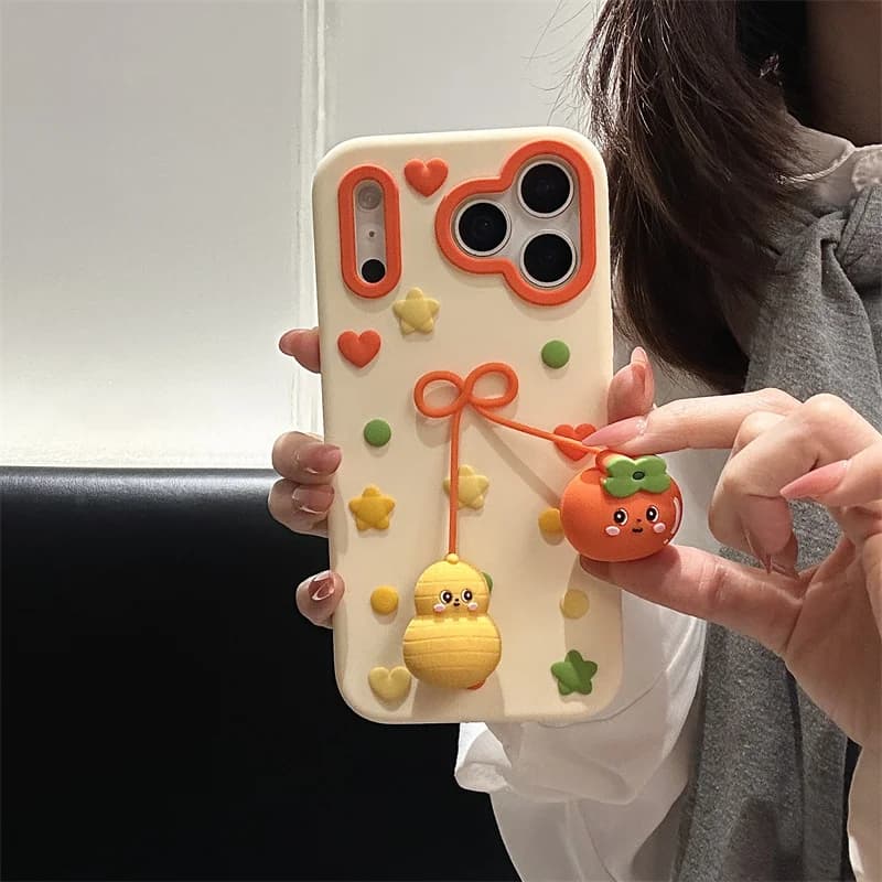 Soft Silicone Case with Christmas Flake for iPhone 17 Pro Max 16 15 14 Plus 12 13 Pro Max, 3D Pink Snow Boot with Carinian Patterns and Pendant for Girls
