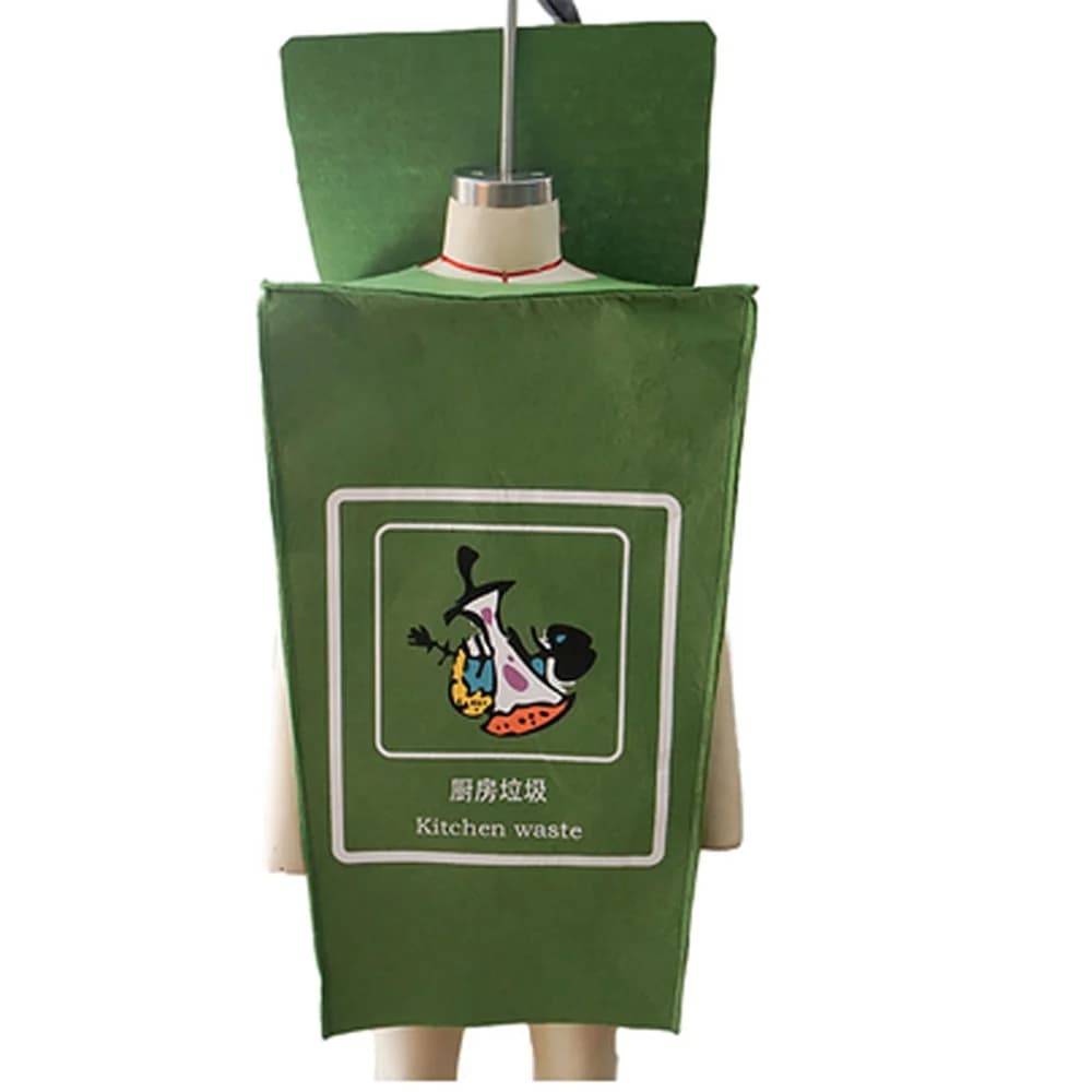 Costume per bidone di smistamento dei rifiuti ambientali per cosplay con sacchetto della spazzatura nero super resistente
