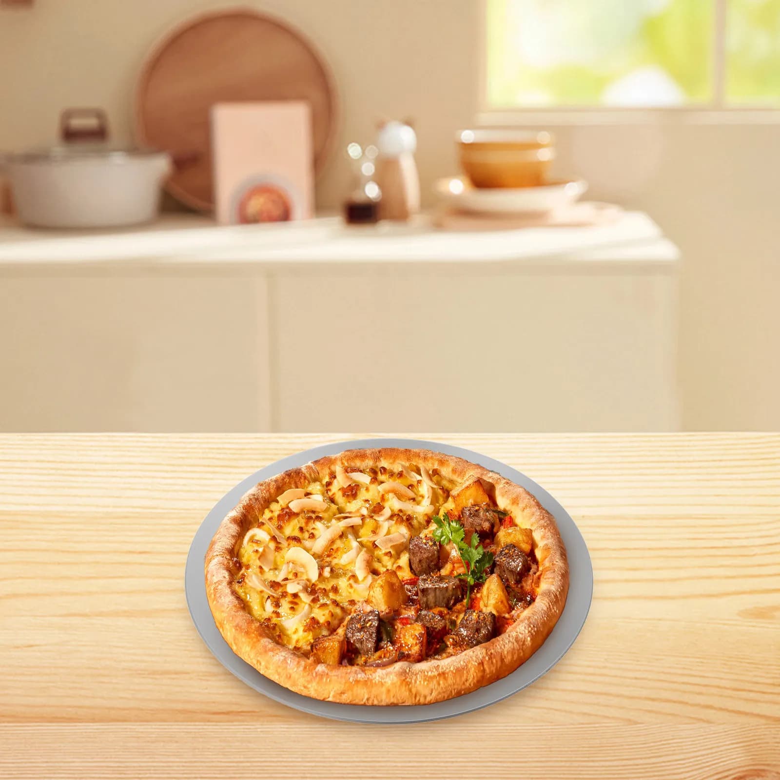 Aluminum Alloy Perforated Pizza Pan Nonstick Round Crisper Baking Tray Oven Pizza Bakeware for Restaurant Kitchen