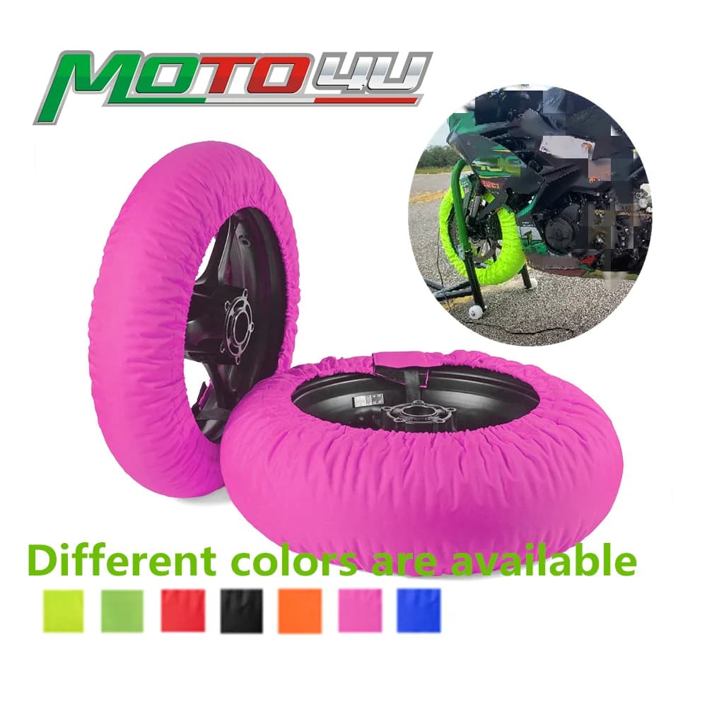 Scaldatomme da corsa 110/120 Scaldatomme per moto Anteriore e posteriore 1 paio Riscaldamento per pneumatici Coperta elettrica 80 gradi