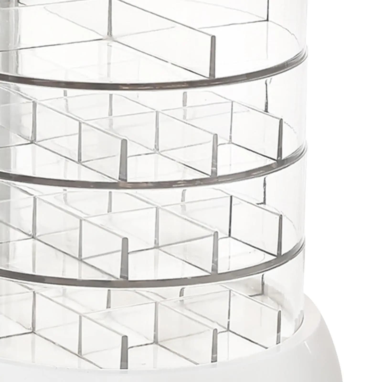 Rotating Jewelry Storage Box Jewelry Tray Rings Makeup Container Hair Ties 4 Layers Jewelry Organizer Box for Bathroom Party