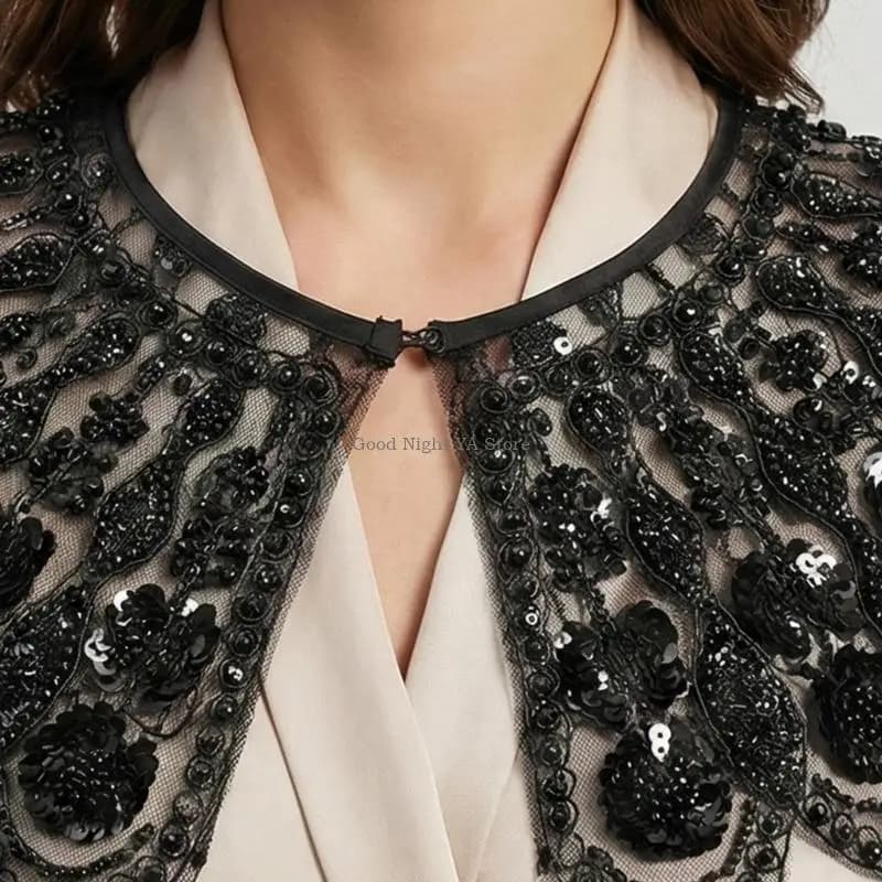 Adjustable Glossy Detachable Necklace False Collar For Various Clothing Styles