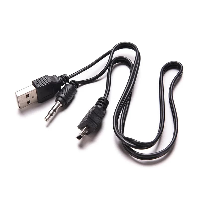 【C】3.5mm USB To Mini USB Standard Audio Jack Connection Cable For Speakers Mp3/4