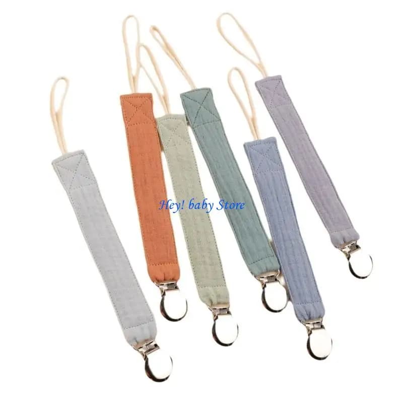 Q1FE 6 pezzi porta ciuccio per bambini catena per succhietto per bambini neonati cinghia per ciuccio massaggiagengive catena per