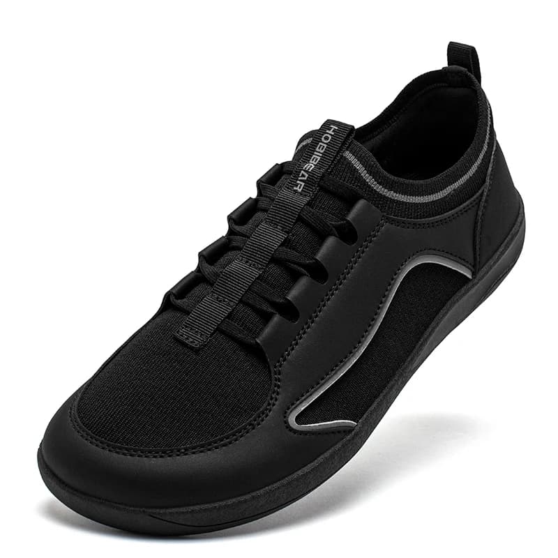 HOBIBEAR Sneakers barefoot with wide toe Shoes slip on artificial mesh leather unisex Minimalist casual walking sneakers