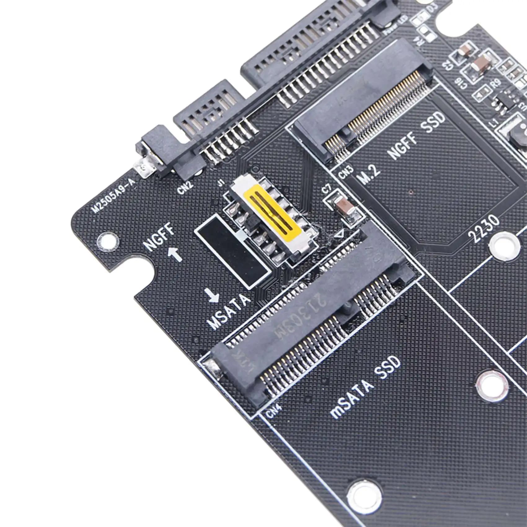 Scheda Adattatore AY14 -M.2 NGFF MSATA SSD a SATA 3.0, Convertitore 2 in 1, Scheda Adattatore SSD M.2, Box Esterno per Disco Rigido