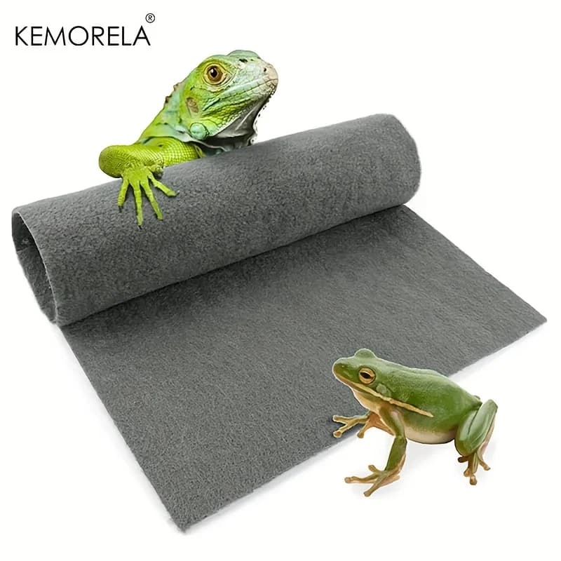 KEMORELA Tappeto per rettili Fodera morbida per acquario Lucertola Tartaruga Serpente Drago barbuto - Cura idratante per animali domestici che assorbe l'acqua
