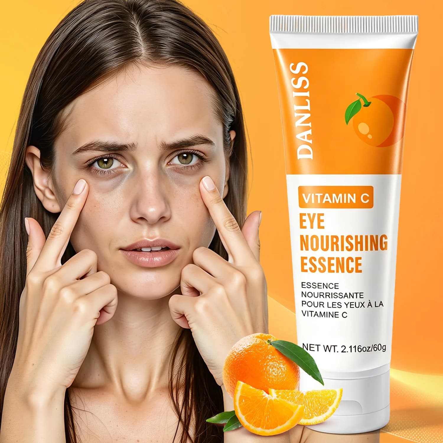 Vitamin C Eye Nourishing Essence - Anti-Aging Serum for Dark Circles, Fine Lines Non-Greasy Formula for Intense Hydration.