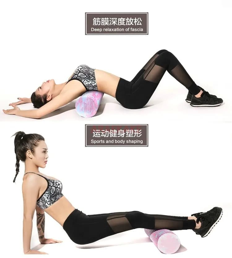 Massage foam roller for muscle relaxation, yoga for beginners, fitness, massage legs, wolf tooth shape