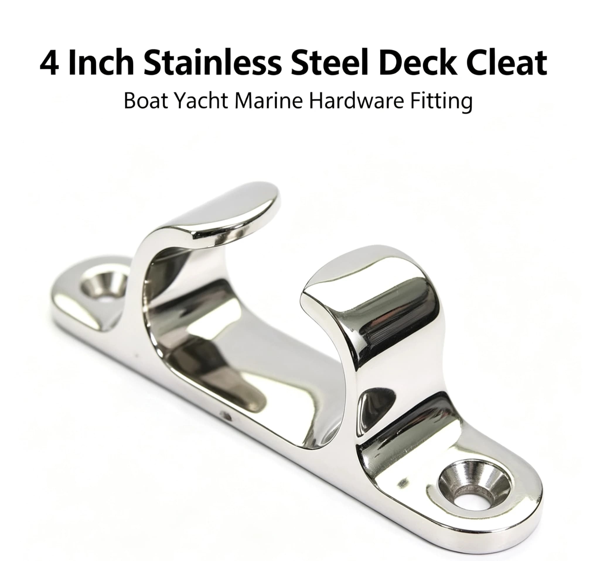 Dock Deck Bitta Linea Corda Barca Yacht Hardware marino Montaggio 4 pollici Specchio in acciaio inossidabile lucido liscio al tatto Nastro 1 pz