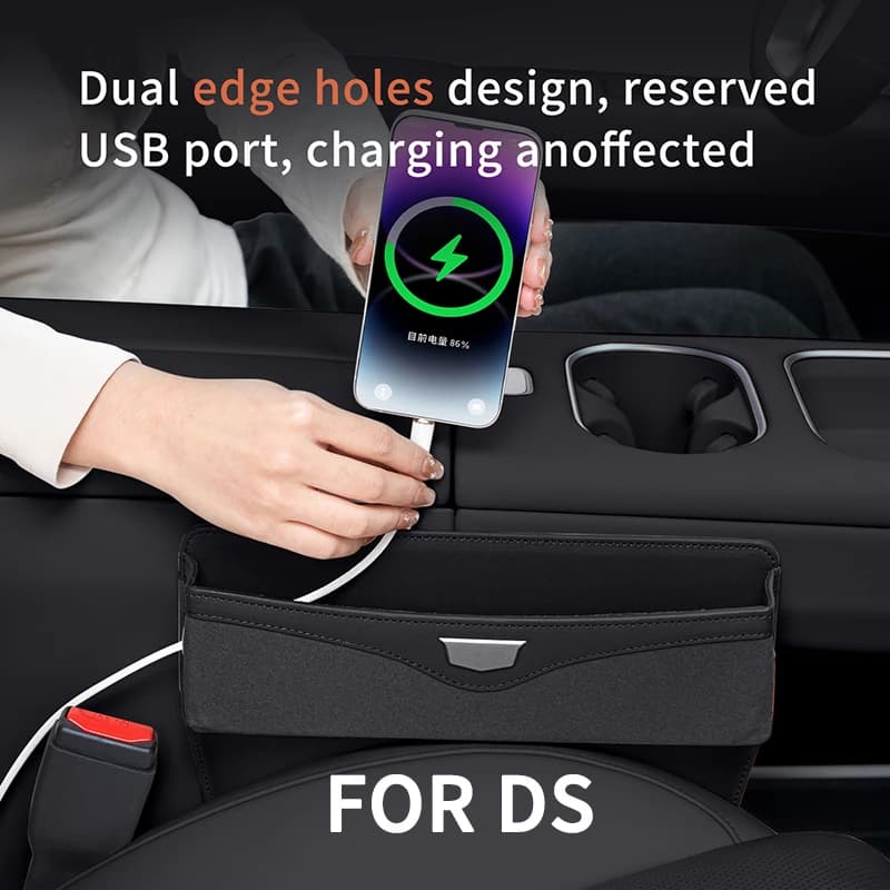 For DS 3 4 5 Citroen C1 C2 C3 C4 C5 Picasso Saxo Berlingo Xsara Elysee Premium Exquisite Car Seat Crevice Storage Box