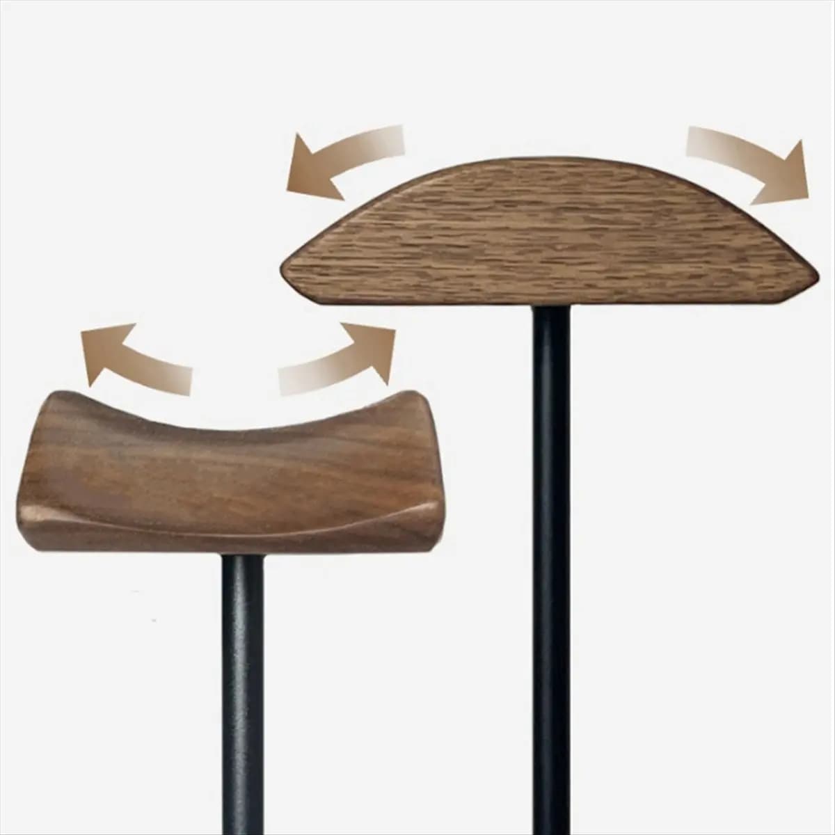 Supporto per Cuffie Lucky in Legno Massello di Noce Nero, Espositore Semplice per Cuffie