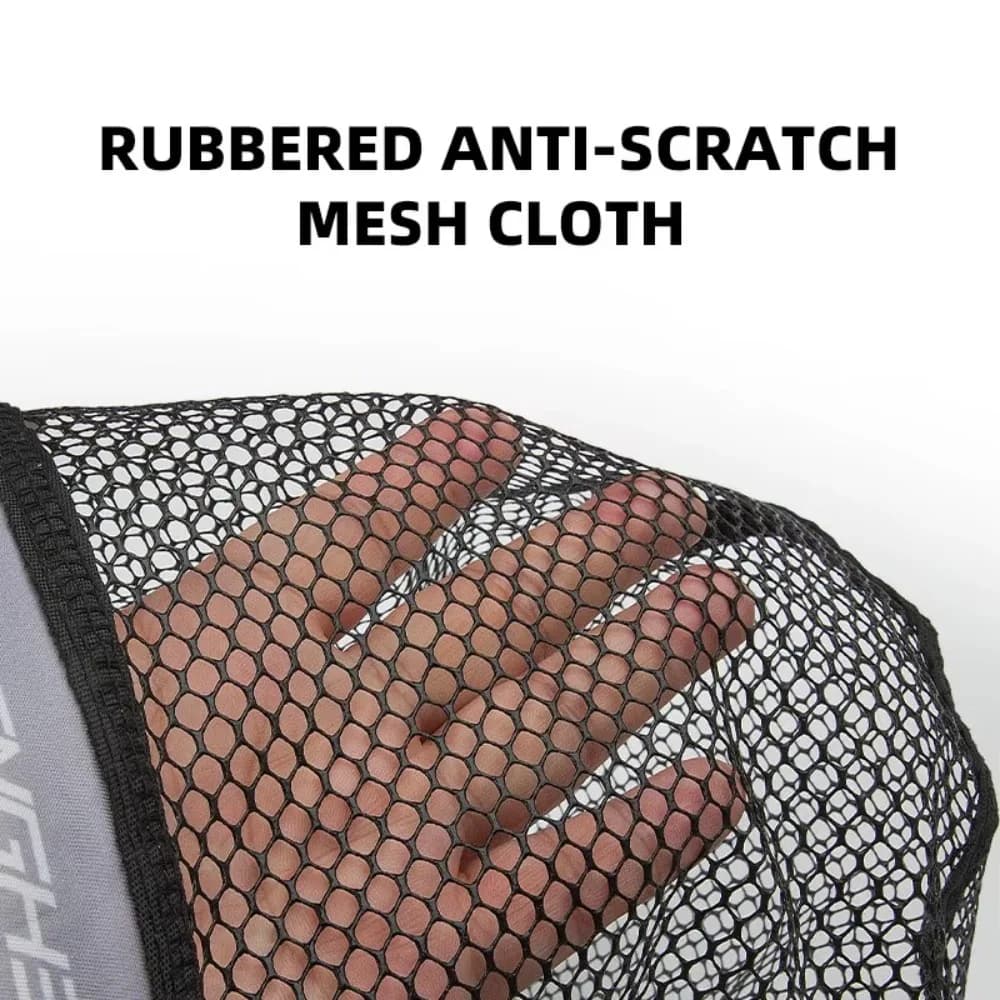 Rete da pesca portatile in tessuto nano mesh Testa nera anti-gancio Rete pieghevole che approfondisce la guadino da pesca