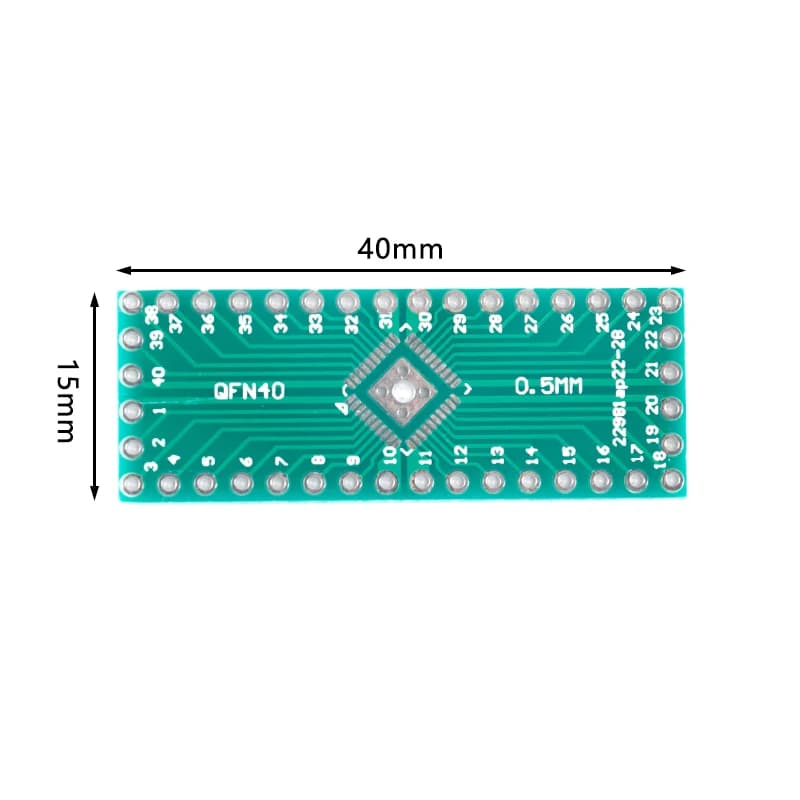 5Pcs QFN32 QFN40 Transfer Board Adapter PCB Pinboard SMD to DIP40 DIP32 DIP Pin IC Test Plate 0.5mm 2.54mm Pitch Converter Sock