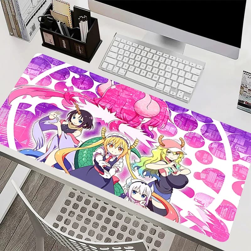 kawaii Computer Mouse Pad Notebook Gamer Keyboard Mousepad M-iss K-obayashis Dragon Maid Anime Mouse Mat Large Gaming Desk Mat