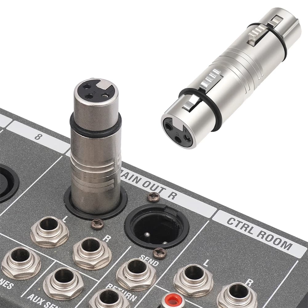 3 pin to 3 pin XLR microphone adapter, microphone connector, microphone extension converter for microphone