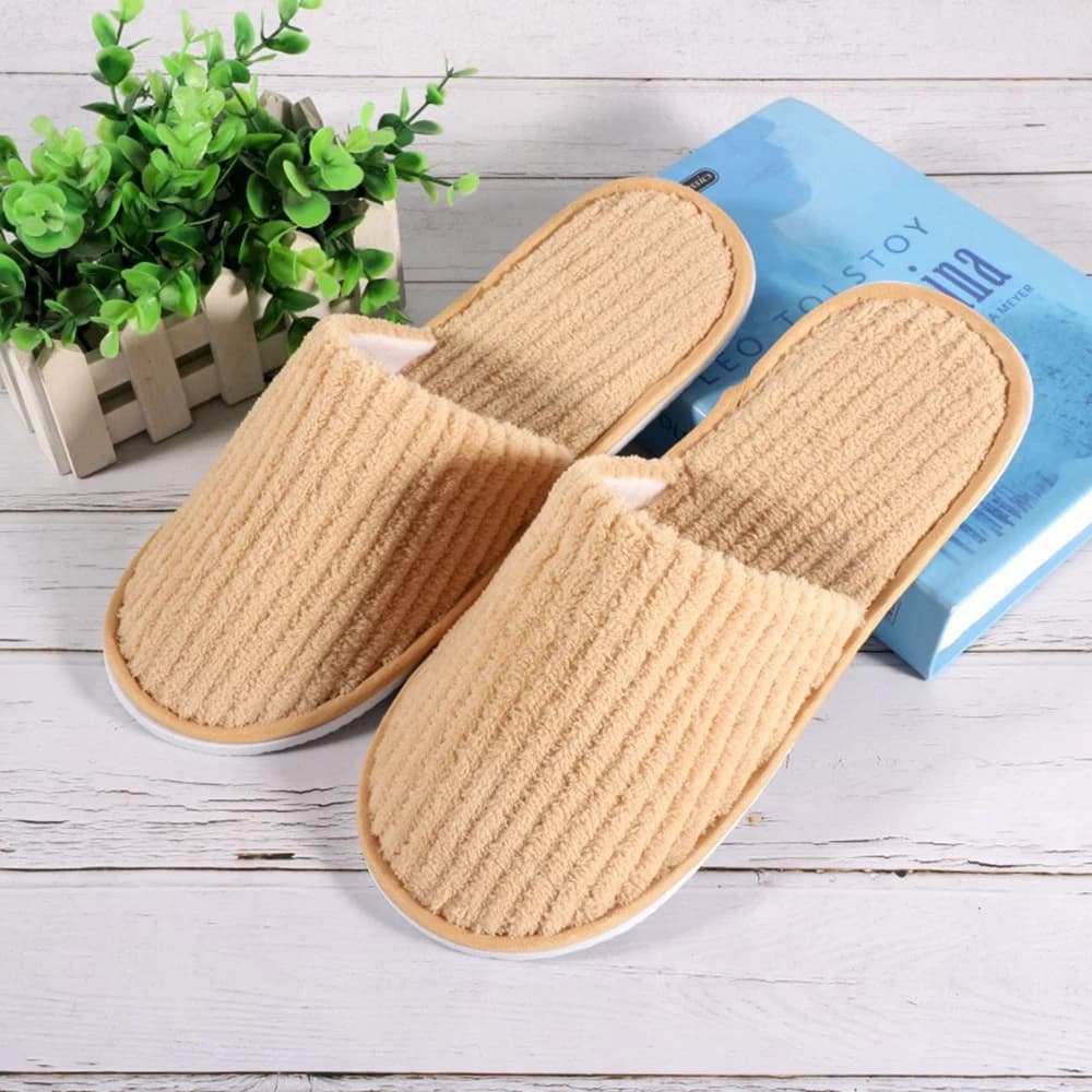 Women Home Slippers Indoor Bedroom Light Eva Couple Slipper Plush Solid Soft Flip Flops Autumn Winter Warm Furry Plush Shoes