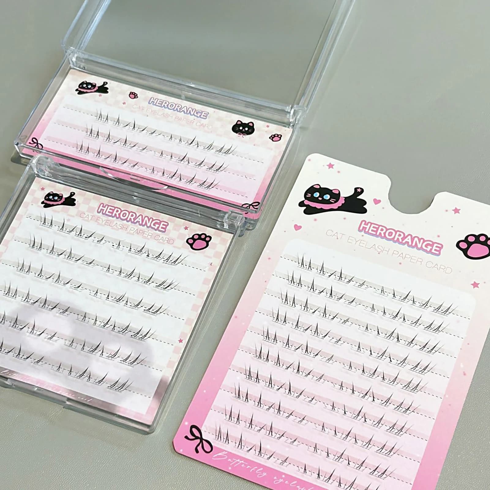 3/6/10 Rows Dense Cat's Eye Lower False Eyelashes Curling Anime Segmented Invisible Eyelash Natural Comic Fake Eyelash Extension