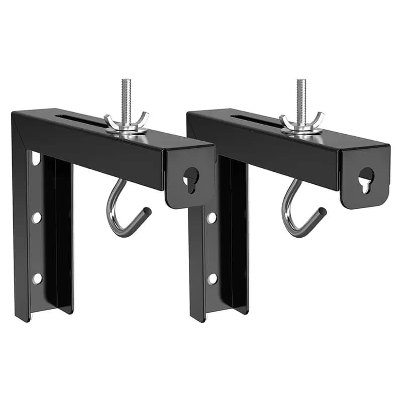 Staffe a L universali ABBO per schermi per proiettori, montaggio a parete e soffitto, prolunga regolabile da 6 pollici con kit ganci