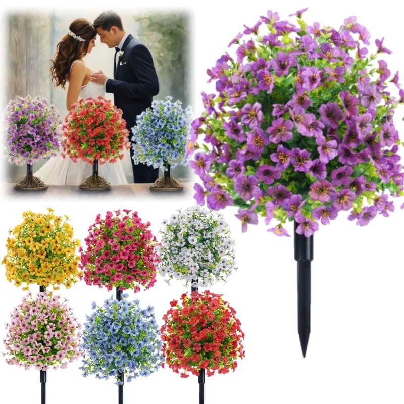 Fiori artificiali Arbusti resistenti ai raggi UV per esterni Piante Falsi Giardino domestico Cerimonia esterna Arco di nozze Decorazione floreale