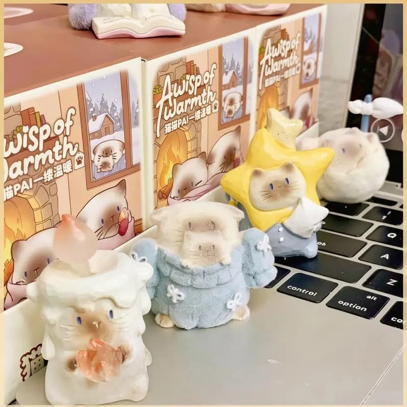 New Cat Pai Warm Blind Box Anime Classic Cute Siamese Cat Creative Office Desk Decoration Awispofwarmth Toy Gifts